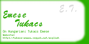 emese tukacs business card